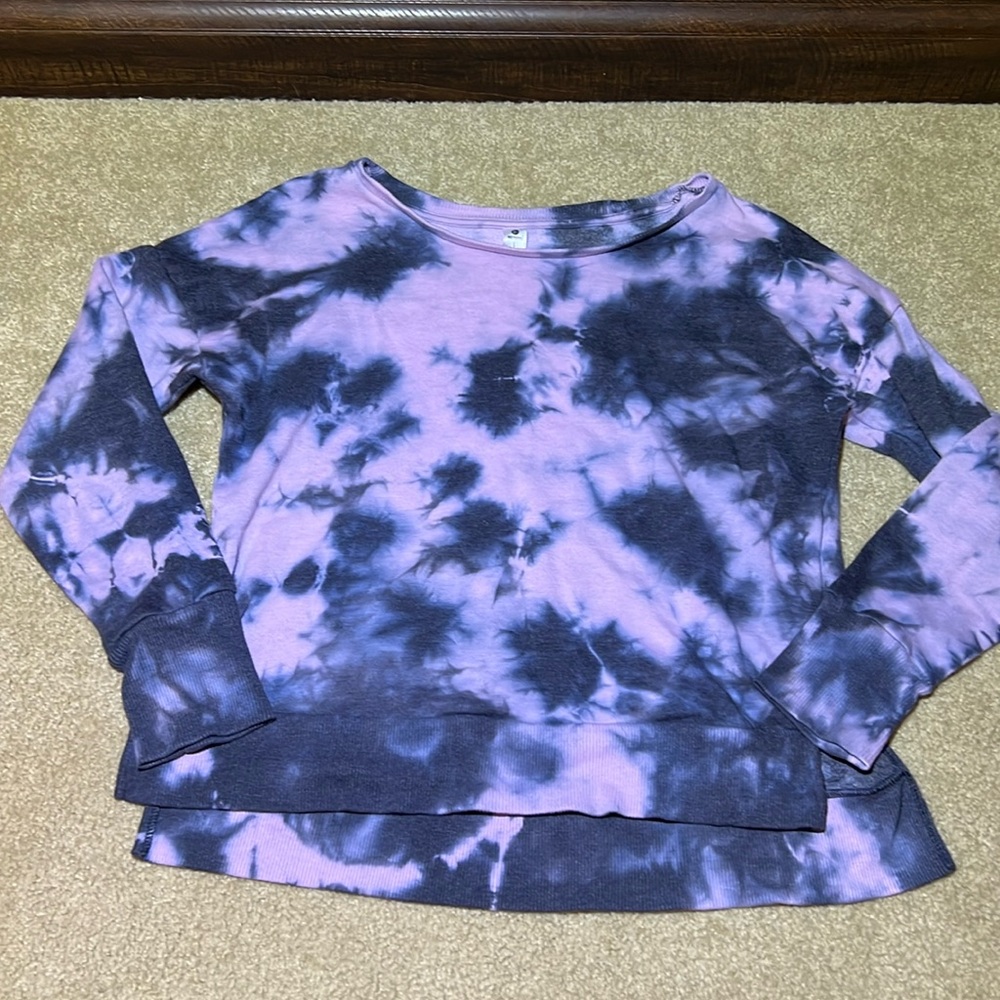 90 Degree by Reflex purple tie-dye size large crewneck.